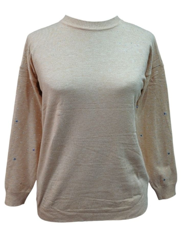 Sweater Dama mangas apliques